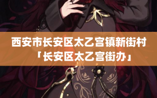 西安市长安区太乙宫镇新街村「长安区太乙宫街办」