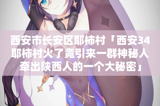 西安市长安区耶柿村「西安34耶柿村火了竟引来一群神秘人牵出陕西人的一个大秘密」