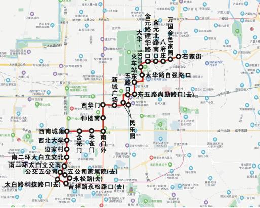 西安樱花一路附近足浴按摩(西安这些公交线路将有调整)  第3张