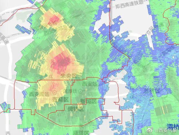 陕西西安市气象台升级发布暴雨橙色预警蓝田降雨量将达50毫米以上  第6张