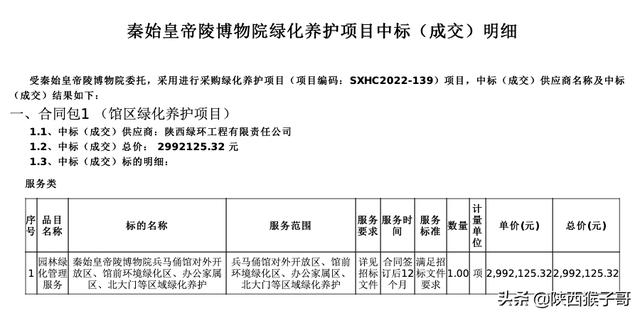 西安水元素(秦始皇帝陵博物院绿化养护项目)  第1张