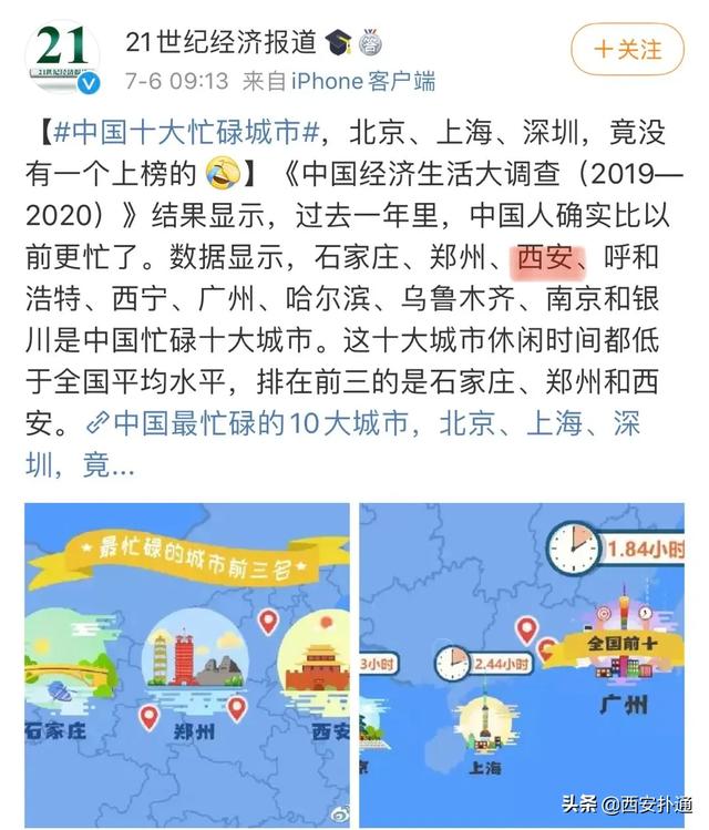 西安人，真的很忙吗？「中国经济生活大调查2019-2020数据显示中国人最忙碌」  第3张