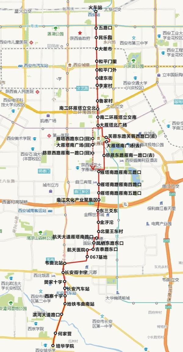 西安市大雁塔到民乐园坐什么车方便「大雁塔到民乐园地铁」  第1张