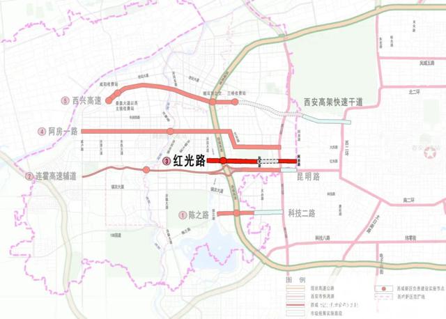 起西咸各主要功能区域、对西安城区有哪些影响？「西安地铁1号线三期宝泉路站主体结构封顶」  第9张