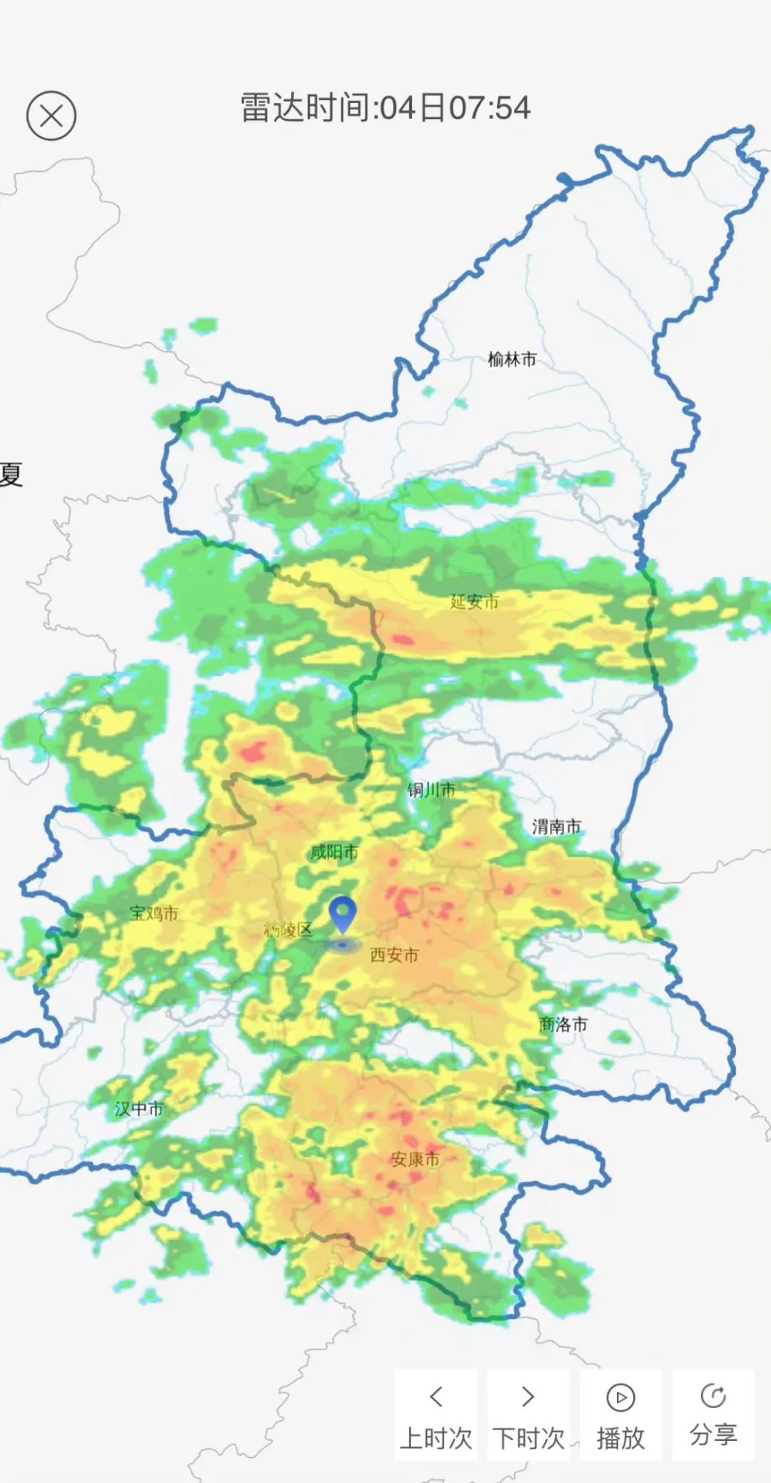 西安雨停时间→注意：树木倾倒！西安这些区域封闭、禁行！-第2张图片