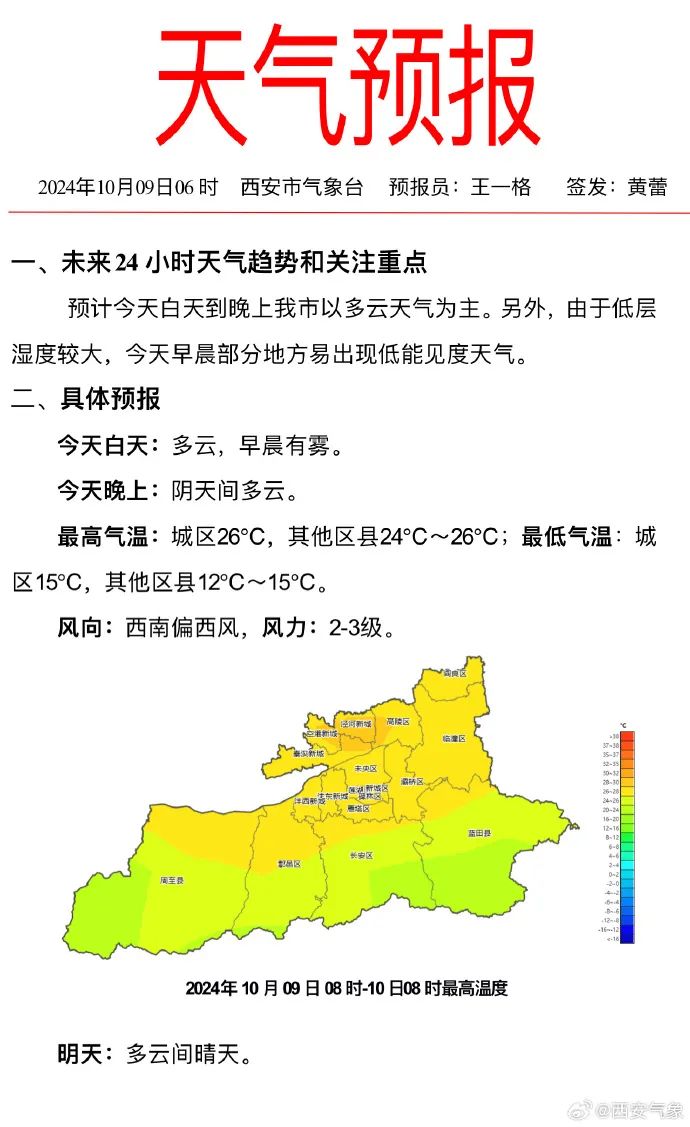 西安天气：陕西发布24小时灾害性天气预报!阵雨、中雨…-第4张图片